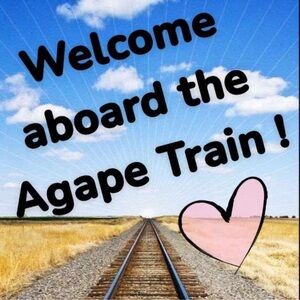Welcome Aboard the Agape Train Sign